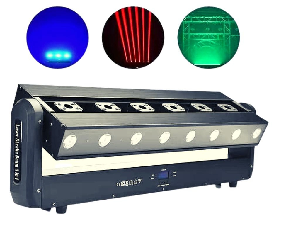 바 LED 움직이는 머리 셔피 빔 스테이지 라이트 300W Cmy 3 in One Beam Wash 레이저 움직이는 머리 조명 스팟 프로젝션 4