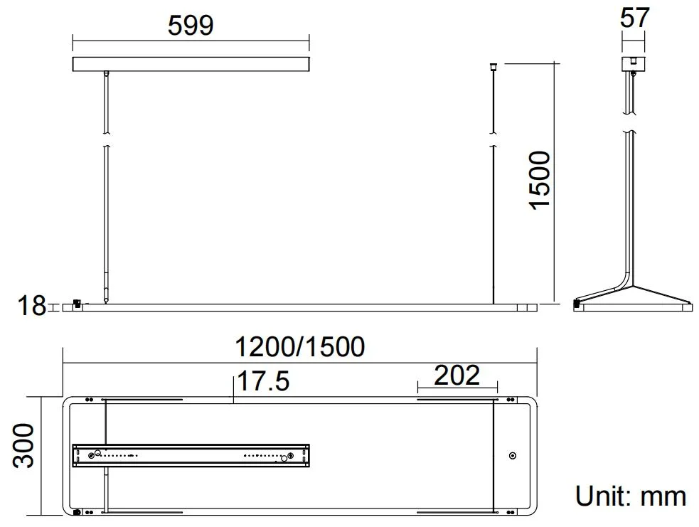 댈리 디밍 할 수 있는 LED 윙팅 램프 LED 패널 램프 서식용 상용 고품질 반 반등 4FT 5FT 50W 60W 9
