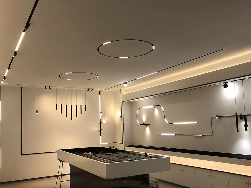 LED 마그네틱 선형 조명 얇은 슬림 알루미늄 플라스틱 SMD L자형 30W 상점 구내식당 음료 상점 서점 의류 상점 2