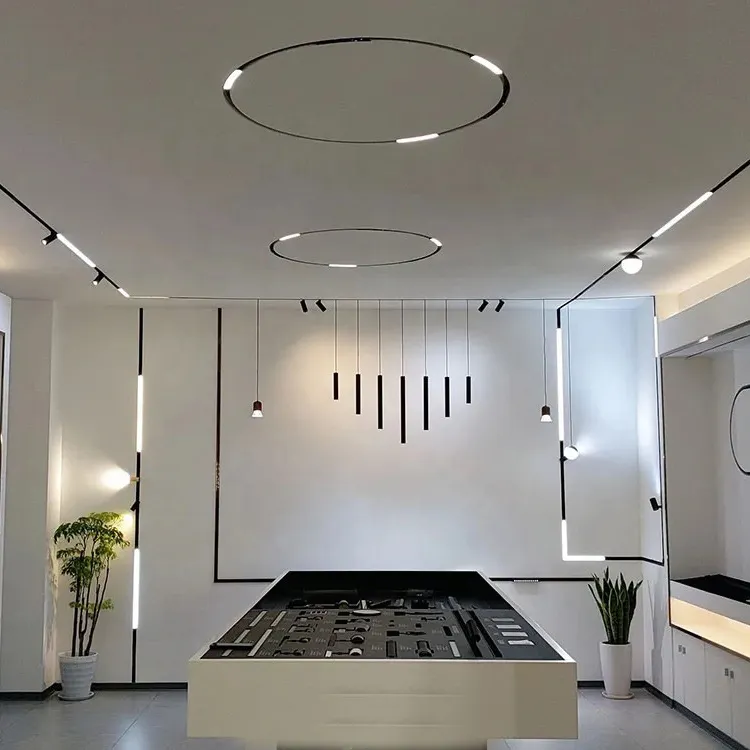 LED 마그네틱 선형 조명 얇은 슬림 알루미늄 플라스틱 SMD L자형 30W 상점 구내식당 음료 상점 서점 의류 상점 10