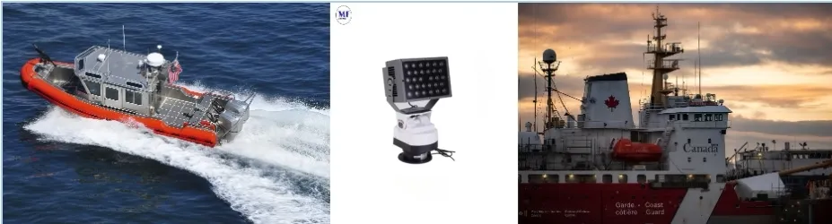 LED 수색 및 구조 보트 조명 방수 IP65 스테인리스 스틸 알루미늄 감옥 군함 해양 선박 원정 해상 300미터 6