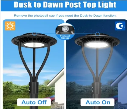 LED 정원 조명 조절 가능한 안티 습도 IP65 150W 방수 140lm / W 검은 요정 잔디 정원 포스트 탑 0