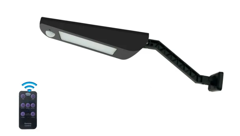 LED 태양광 벽 조명 현대 소설 스마트 단순 리?? 배터리 일광성 블랙 태양광 IP66 방수 다이 캐스트 1
