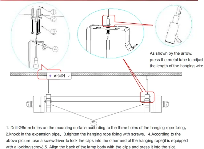 LED Tri-Proof Light Anti-Ammonia White Color Ik10 IP69K 0~10V Dim CCT Power Adjustable 170lm/W 1.6m for Diary Cow Sheep Farmyard Livestock 11