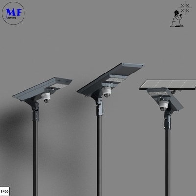 Pole Mounted Flood Garden Park Pathway Light All in One Integrated LED Solar Street Light