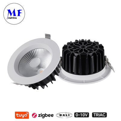 Factory Price IP40 CCT Adjustable Triac Dali Tuya Dimmable Smart Zigbee 7W 50W COB LED Recessed Spot Down Light for Kitchen Industrial Retail Commercial Spaces