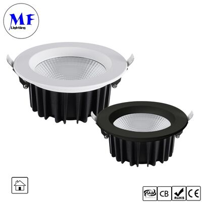 5W 100lm/W 스포트 다운라이트 트라이악 /0-10V/달리-2/투야 지그비 디머블 빔 각도 60° 매입형 눈부심 방지 COB LED 다운라이트 (상업 및 주거 공간용)