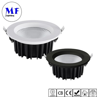 50W 고출력 COB LED 다운라이트 매립형 100LM/W 디밍 가능 IP40 실내 CCT 조절 가능 눈부심 방지 천장 다운 라이트 상업용 조명용