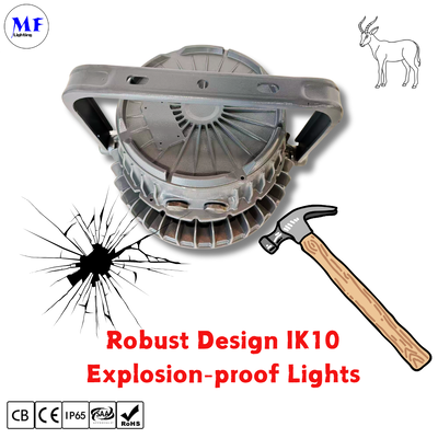 ATEX LED 고천장등 방폭 UFO 구역 1 구역 2 디밍 200W 300W 400W IP66 IK10 철골 발전소 알코올 석유 가스 열악한 산업 환경