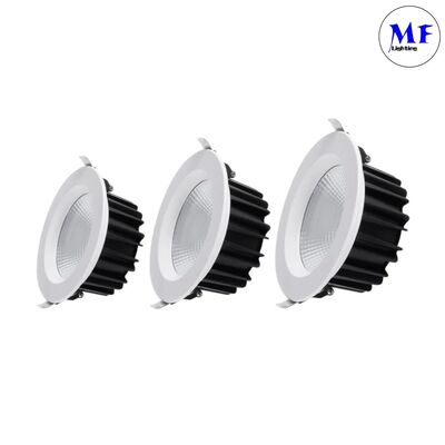 알루미늄 60도 트라이악 0-10V Dali 스마트 디밍 조광 가능 CCT 조절 가능 5W/7W/10W/12W/15W/20W/25W/30W/35W/40W/45W/50W 다운라이트 매입형 COB LED 다운라이트