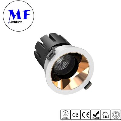 반 반사 초저 UGR<3 기울기 가능한 아래로 뚫린 빛 LED 천장 스팟 다운라이트 7W 10W 15W 20W 25W 전력 디밍 가능한 DIP 5CCT 조절