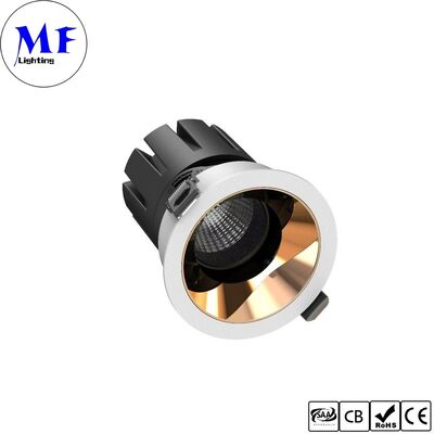 15W LED 다운라이트 CRI90 100lm/W UGR<3 ETL 드라이버 110Vac DIP 5CCT 조절 가능 200-240VAC 트라이악/0-10V/달리 디밍 가능 매입형 눈부심 방지 LED 스팟 다운라이트 (상업 공간용)